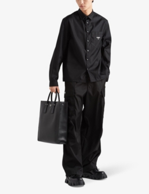 PRADA: Re-Nylon brand-plaque polyamide shirt
