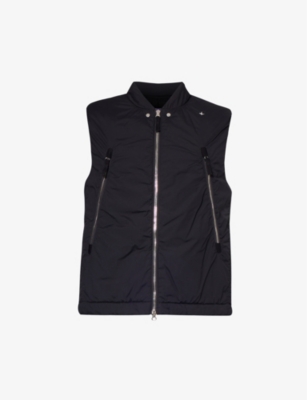 Stone Island Mens Black Stellina Logo-embroidered Stretch-woven Gilet