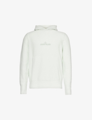 STONE ISLAND: Logo-embellished regular-fit cotton-blend hoody