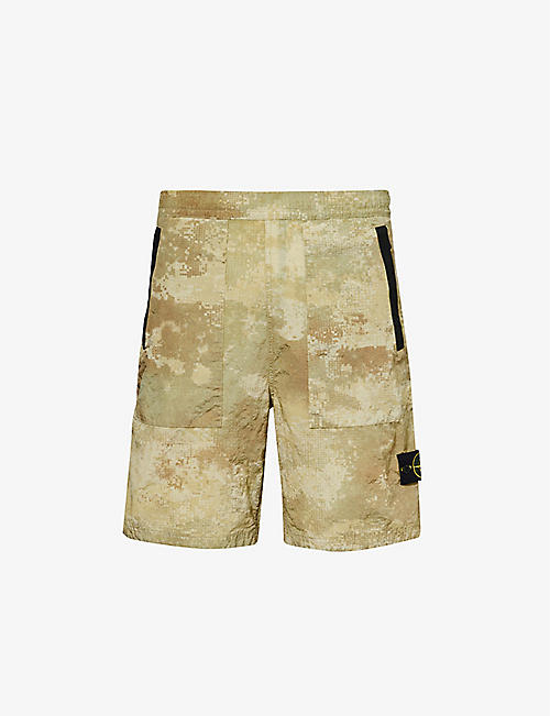STONE ISLAND: Dissolve camouflage-pattern shell shorts