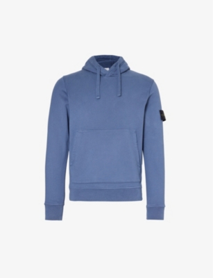 STONE ISLAND: Logo-badge regular-fit cotton-jersey hoody