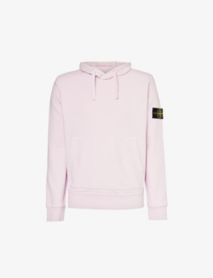 STONE ISLAND: Logo-badge regular-fit cotton-jersey hoody