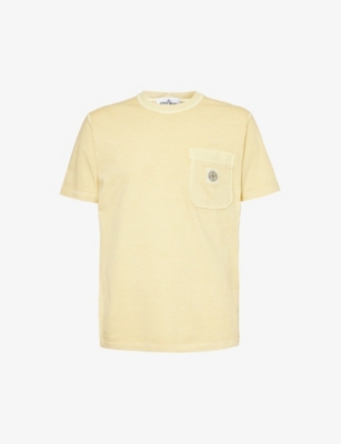 STONE ISLAND: Crewneck brand-patch cotton-jersey T-shirt