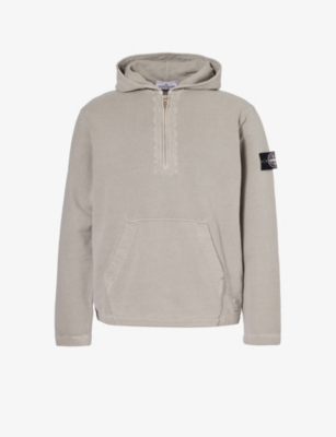 STONE ISLAND: Tinto Terra brand-print cotton-jersey hoody