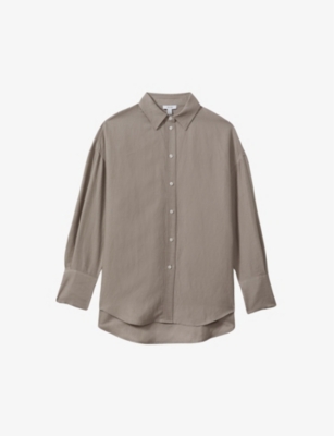 REISS: Sian relaxed-fit woven shirt