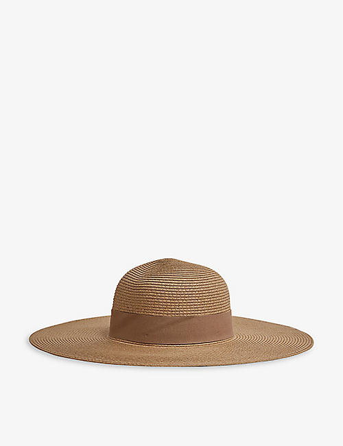 REISS: Emma wide-brim raffia hat