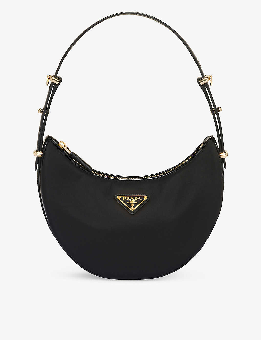 Prada Womens Black Arqué Re-nylon Mini Recycled-nylon Shoulder Bag 1 Size