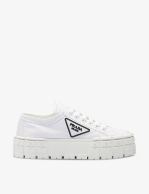 PRADA: Double Wheel recycled-nylon low-top trainers