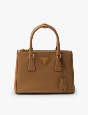 Prada Small Galleria Saffiano Leather Handbag In Neutral