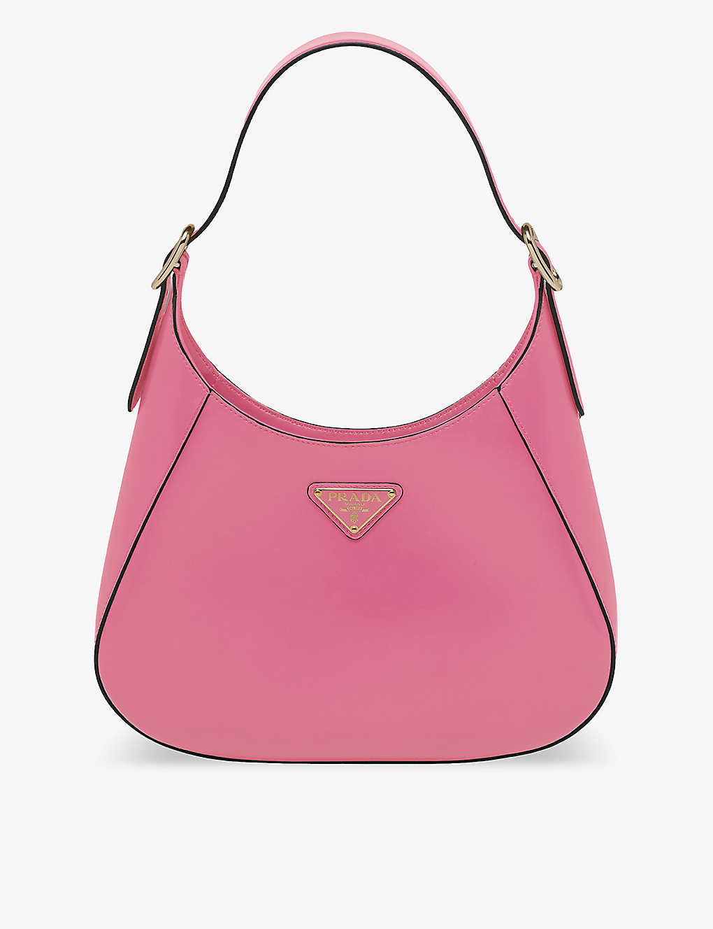 Prada Womens Pink Cleo Leather Shoulder Bag