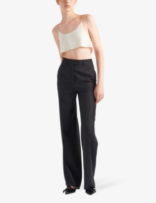 PRADA: Sablé chain-embellished woven top