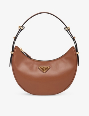 PRADA: Arqué leather shoulder bag