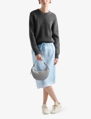 PRADA: Arqué leather shoulder bag