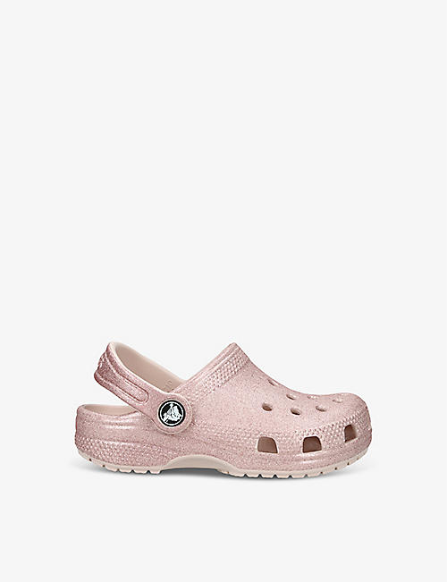 CROCS: Classic glittered rubber clogs 6 months-5 years