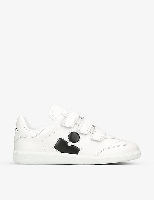 ISABEL MARANT: Beth leather low-top trainers