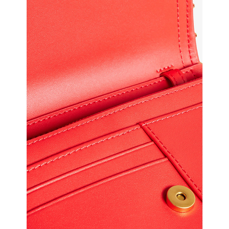 Shop Ted Baker Women's Coral Kahnisa Logo-embossed Stud-embellished Leather Purse