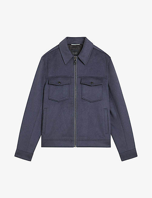 TED BAKER: Somerss patch-pocket regular-fit wool-blend jacket