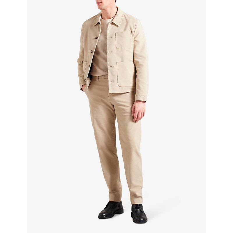 Shop Ted Baker Rufusj Three-pocket Stretch-cotton Jacket In Taupe