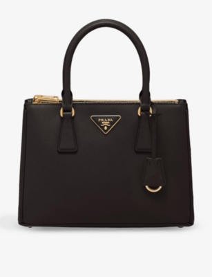 Prada Galleria Medium Bag In Saffiano Leather In Black