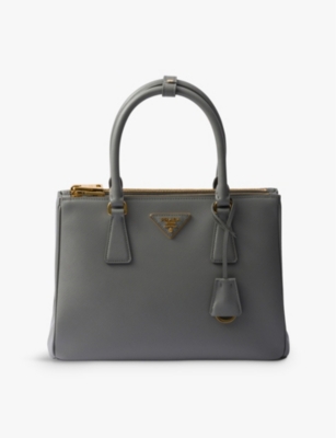 Prada Womens Grey Galleria Medium Saffiano-leather Tote Bag