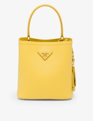 Prada leather bucket online bag