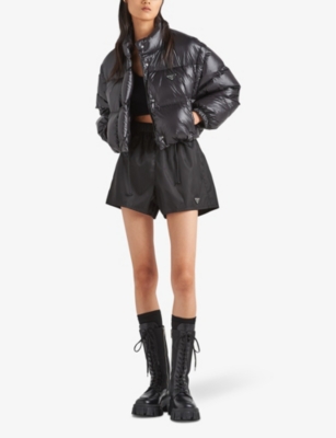 PRADA: Re-Nylon cropped recycled-nylon regular-fit jacket
