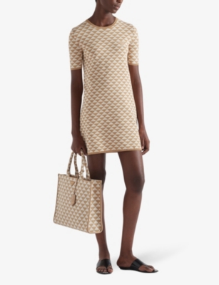 PRADA: Symbole large woven tote bag