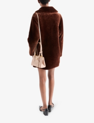 Prada Womens Powder Galleria Mini Saffiano-leather Tote Bag In Powder