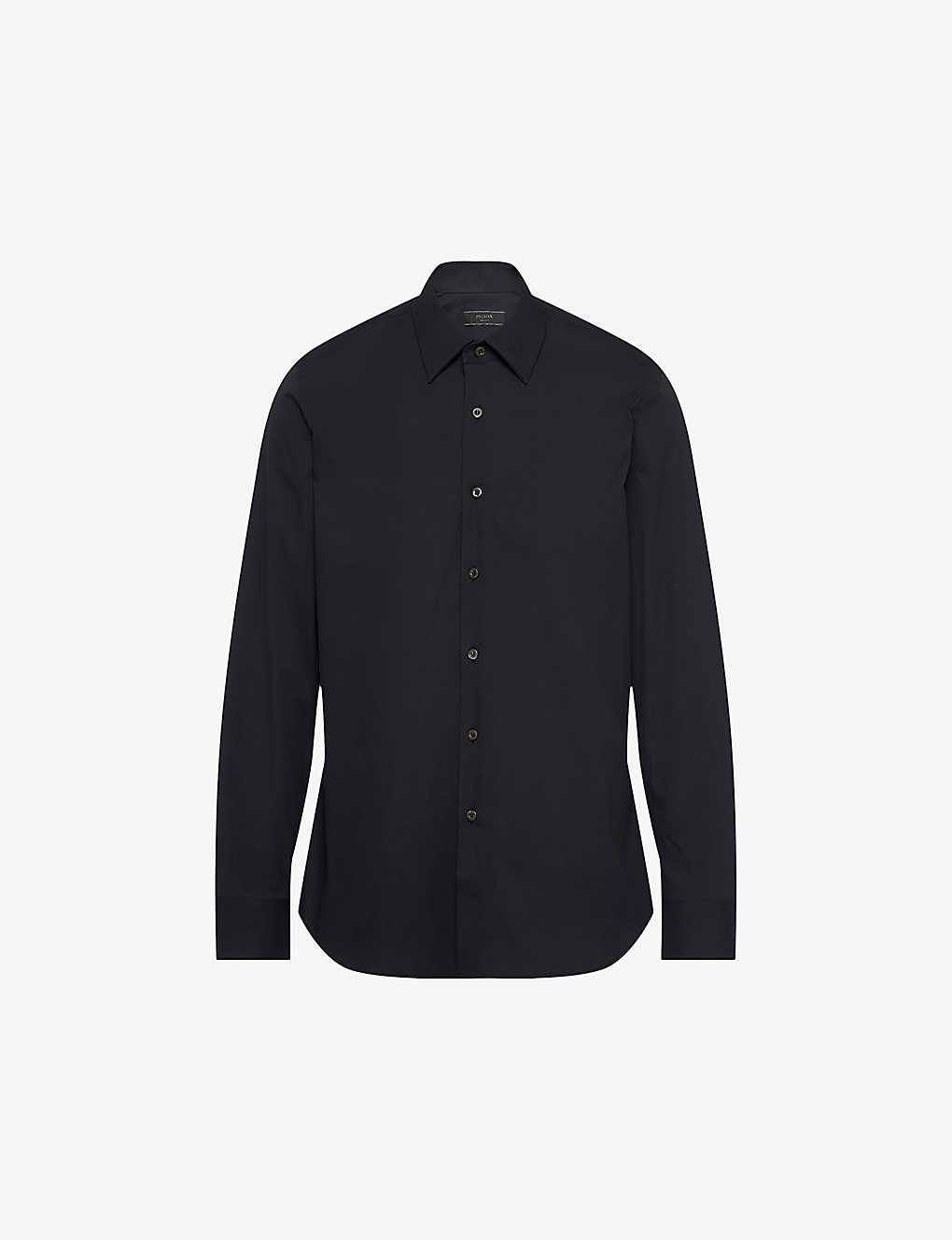 Prada Cotton Shirt In Black
