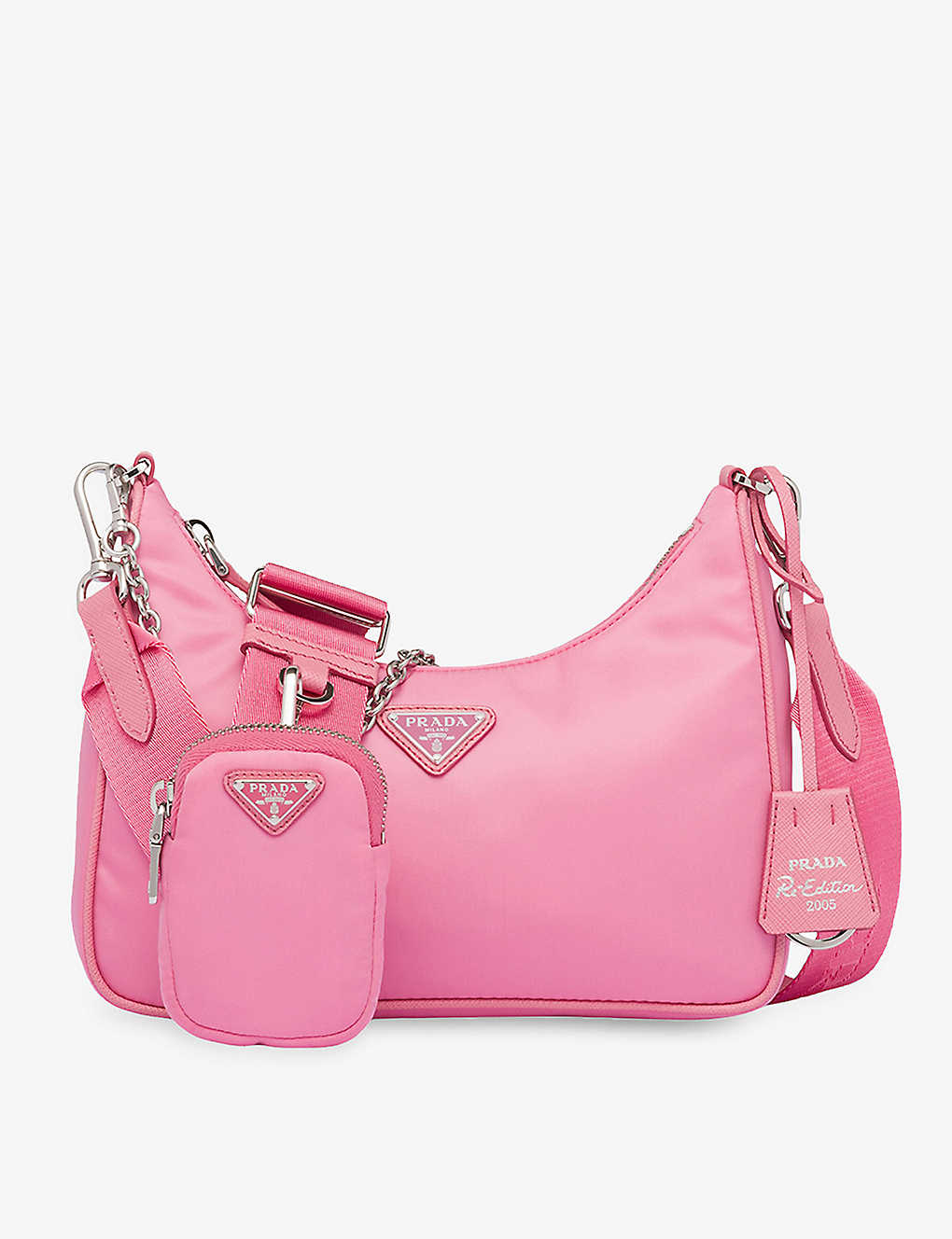 Prada Womens Pink Re-nylon 2005 Recycled-nylon Shoulder Bag