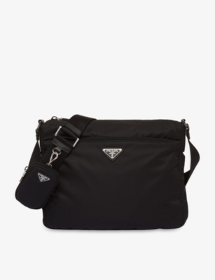 Prada Womens Black Re-nylon Recycled-nylon Cross-body Bag