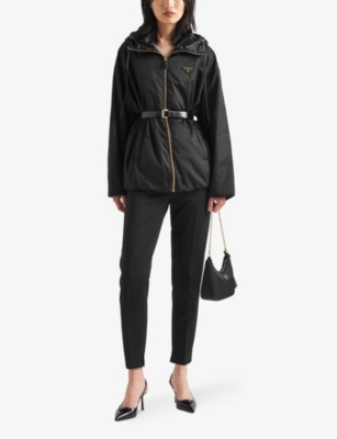 Re-Nylon belted recycled-nylon jacket