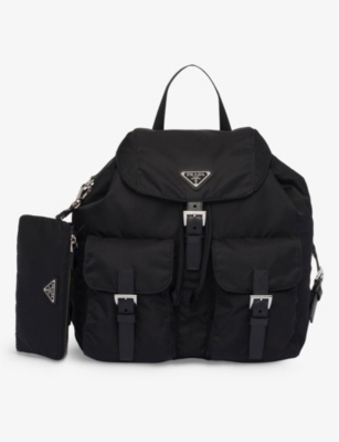 PRADA Re Nylon drawstring recycled nylon backpack Selfridges