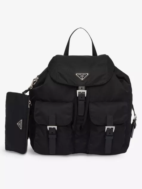 Prada Re-Nylon Drawstring Recycled Nylon Backpack