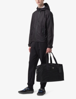 Prada Re-nylon Duffle Bag In Black