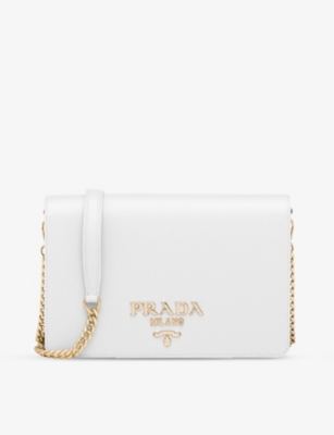 PRADA Brand plaque mini Saffiano leather cross body bag