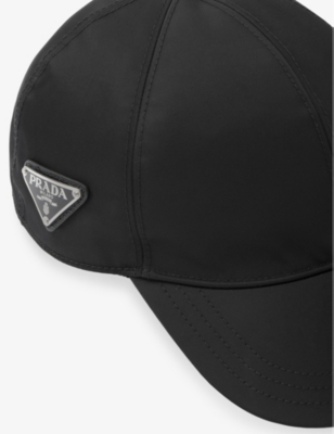Logo-plaque recycled-nylon baseball cap