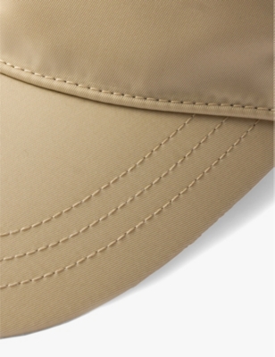 Logo-plaque recycled-nylon baseball cap