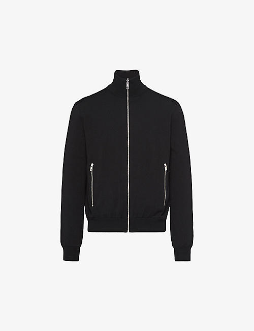 PRADA: Reversible brand-plaque wool and nylon jacket