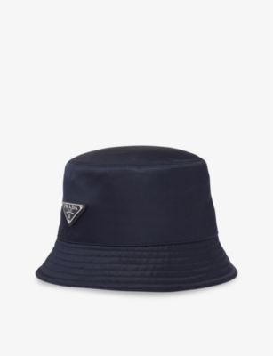 PRADA: Logo-plaque recycled-nylon bucket hat