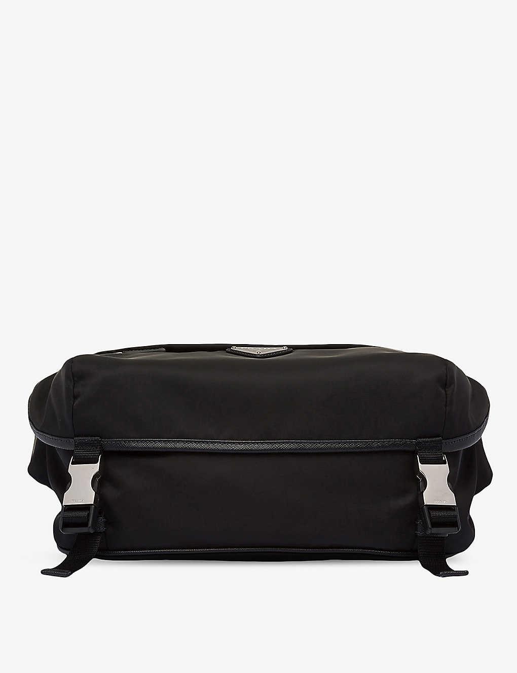 Prada Re-nylon Triangle-logo Shoulder Bag In Black