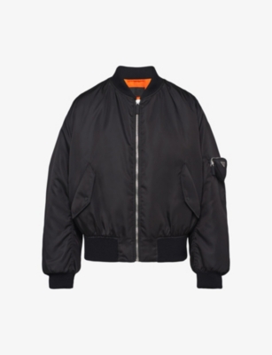 PRADA: Re-Nylon brand-plaque boxy-fit recycled-polyamide jacket