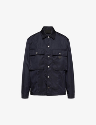 PRADA: Re-Nylon logo-plaque recycled-nylon jacket