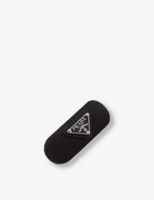 PRADA: Re-Nylon logo-plaque hair clip