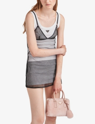 Galleria mini shearling top-handle bag