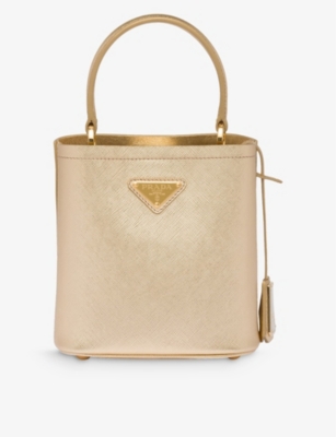 PRADA Panier mini metallic leather shoulder bag Selfridges