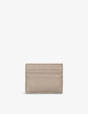 PRADA: Brand-plaque grained-leather card holder