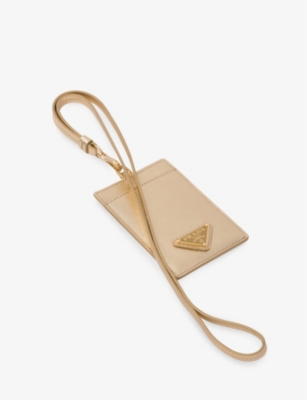 Prada saffiano leather badge holder hotsell