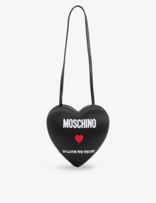 MOSCHINO: Heartbeat satin cross-body bag