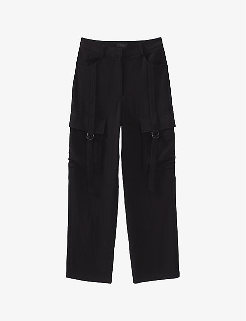 IKKS: Cargo D-ring adjustable woven trousers